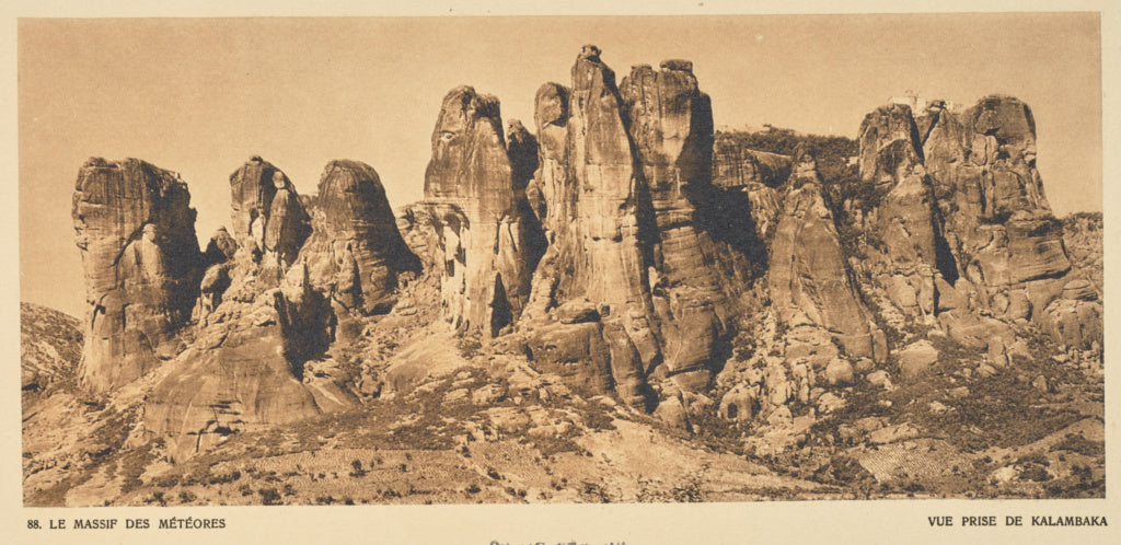 Frédéric Boissonnas:Le massif des Météores. Vue prise de, Poster Print Wall Art