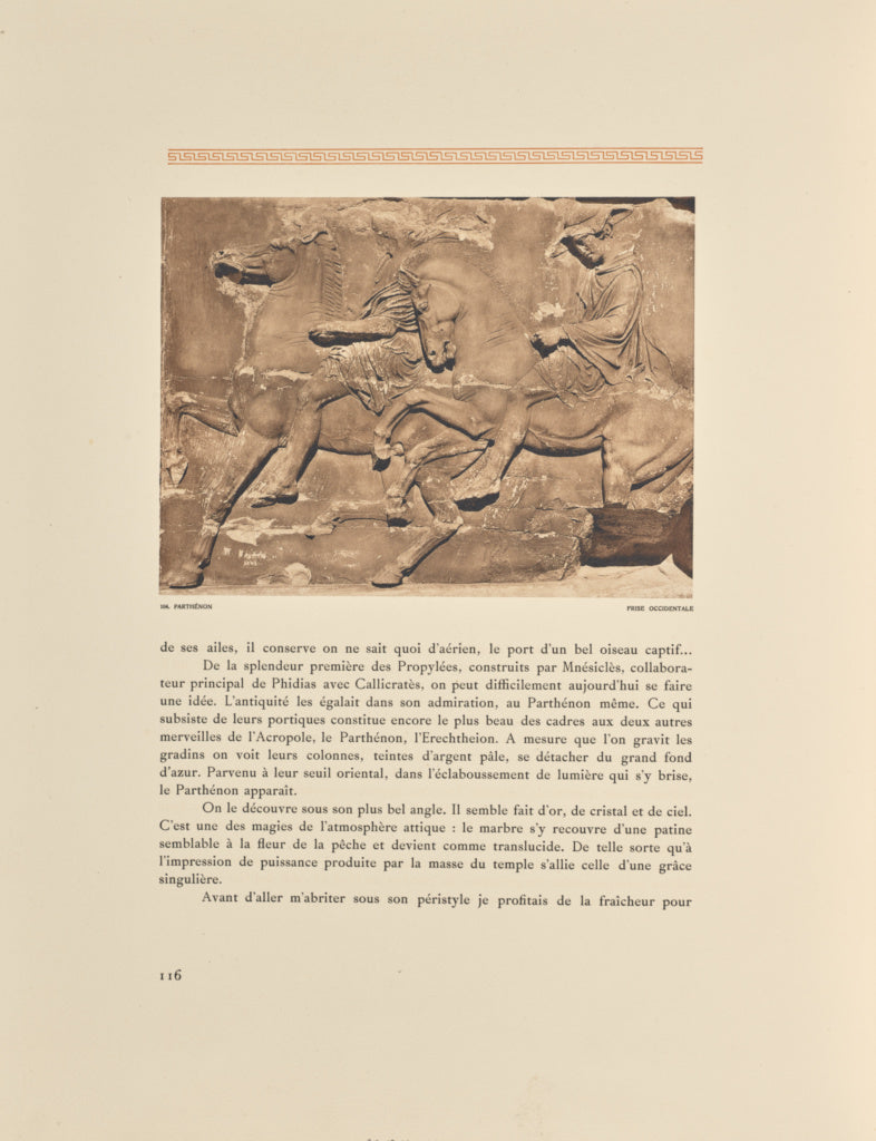 Frédéric Boissonnas:Parthénon. Frise Occidentale, Poster Print Wall Art
