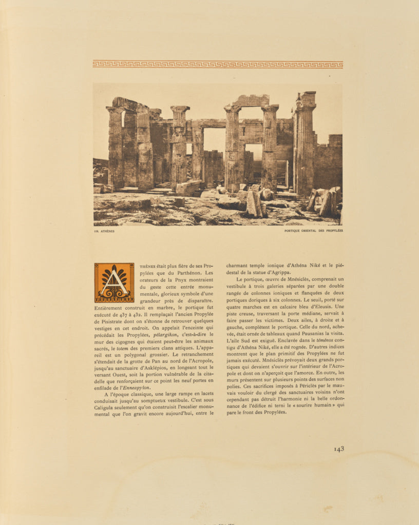 Frédéric Boissonnas:Athènes. Portique oriental des Propyl, Poster Print Wall Art