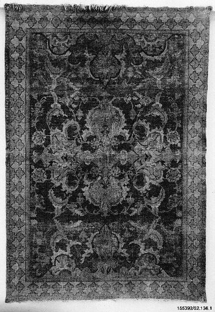 :Polonaise Carpet with Trefoil Border 17th century-16x12"(A3) Poster