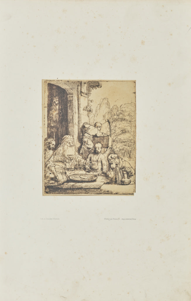 Bisson Frères:[Abraham entertaining the angels], Poster Print Wall Art