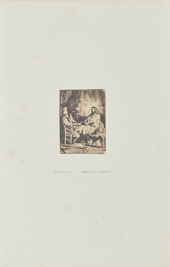 Bisson Frères:[Christ at Emmaus: small plate], Poster Print Wall Art