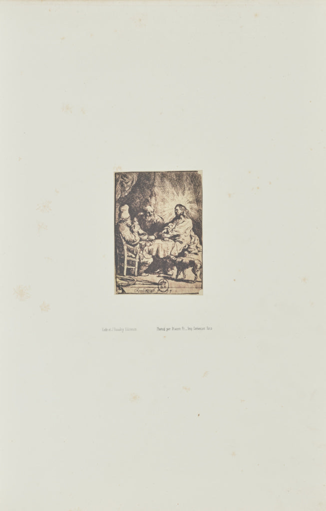 Bisson Frères:[Christ at Emmaus: small plate],16x12