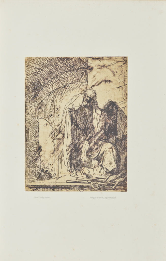 Bisson Frères:[Peter and John at the gate of the temple], Poster Print Wall Art