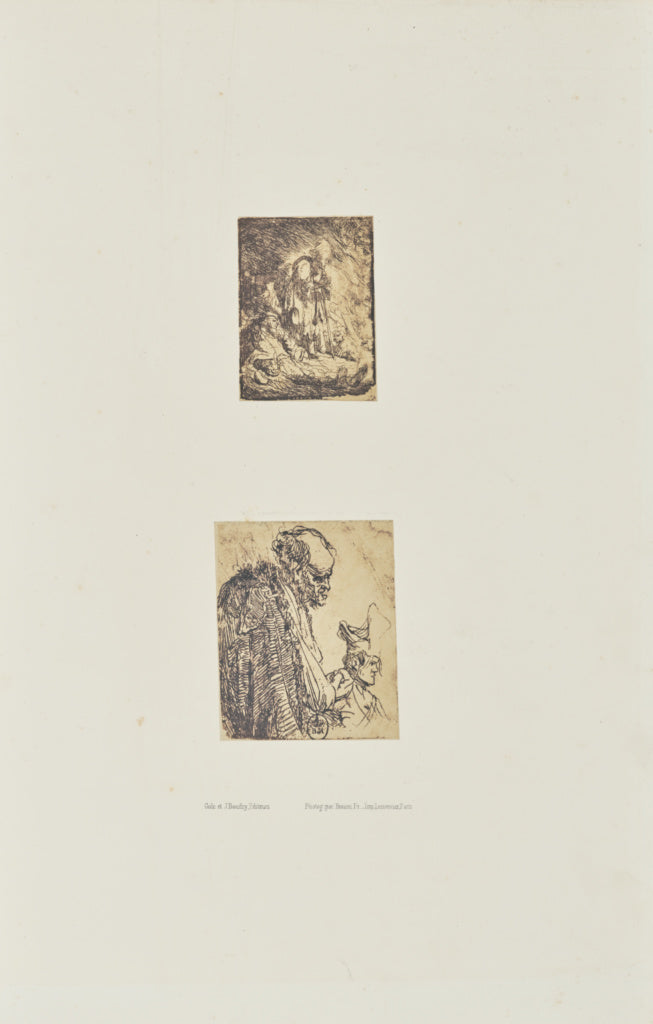 Bisson Frères:[Two etchings by Rembrandt],16x12"(A3)Poster