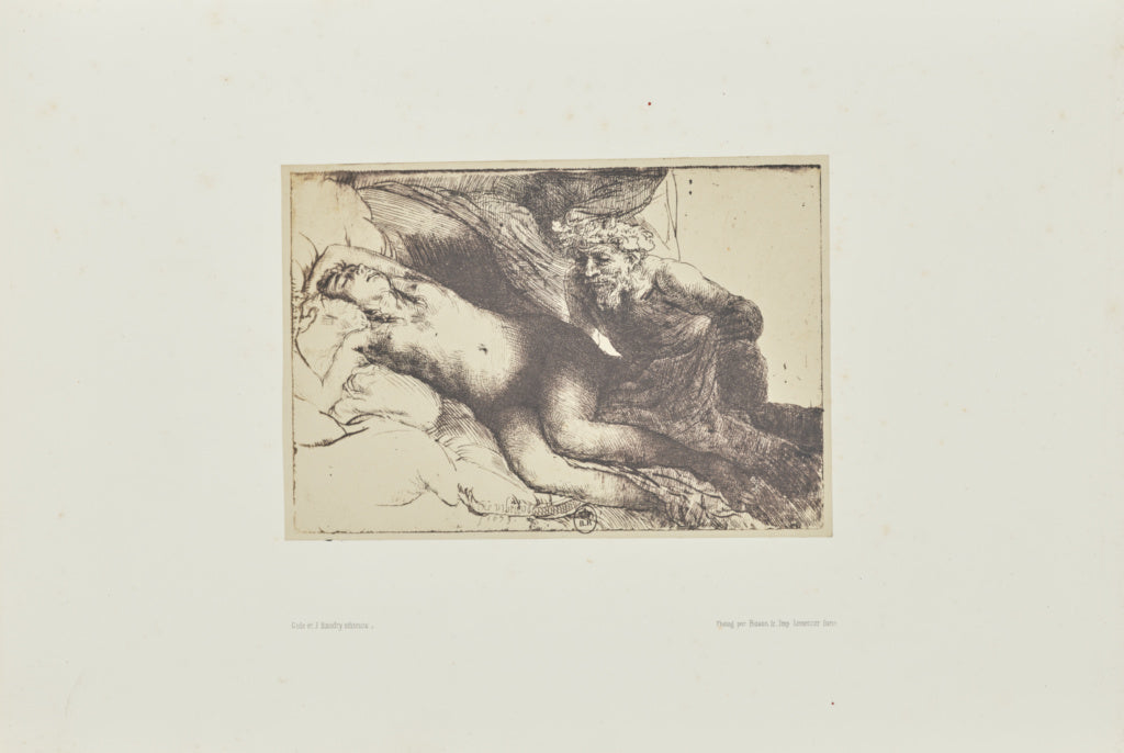 Bisson Frères:[Jupiter and Antiope: the larger plate], Poster Print Wall Art