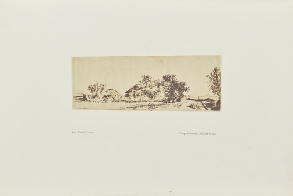 Bisson Frères:[Landscape with a road beside a canal], Poster Print Wall Art