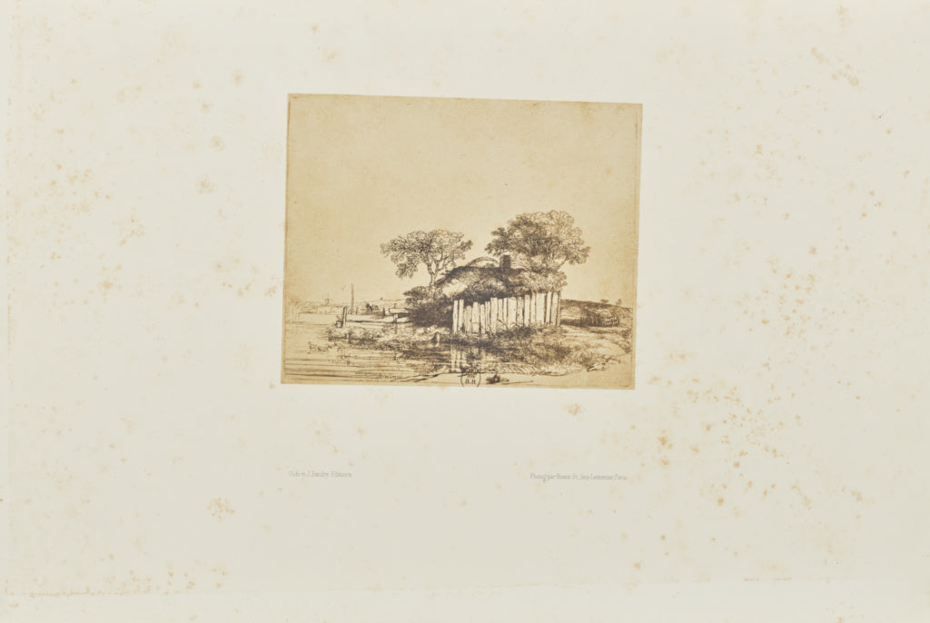 Bisson Frères:[Cottage with a white paling], Poster Print Wall Art