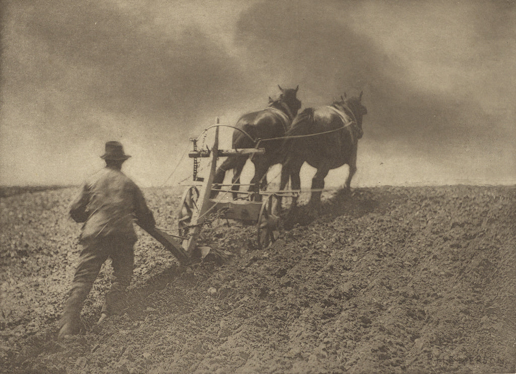 Peter Henry Emerson:A Stiff Pull. [Suffolk.],16x12"(A3)Poster