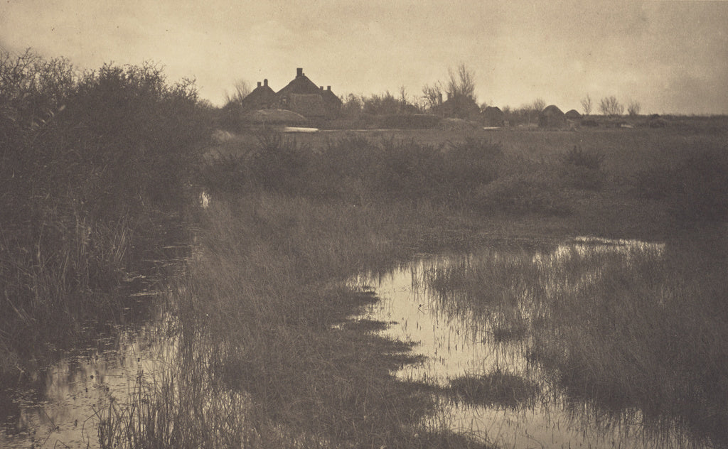 Peter Henry Emerson:The Fringe of the Marsh, Poster Print Wall Art