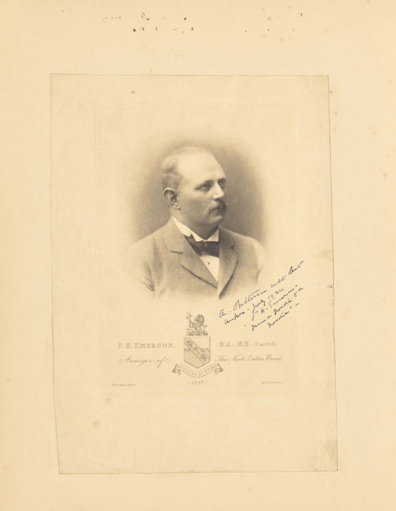 W. Boughton:P.H. Emerson, B.A., M.B. (Cantab). Amiger of the, Poster Print Wall Art