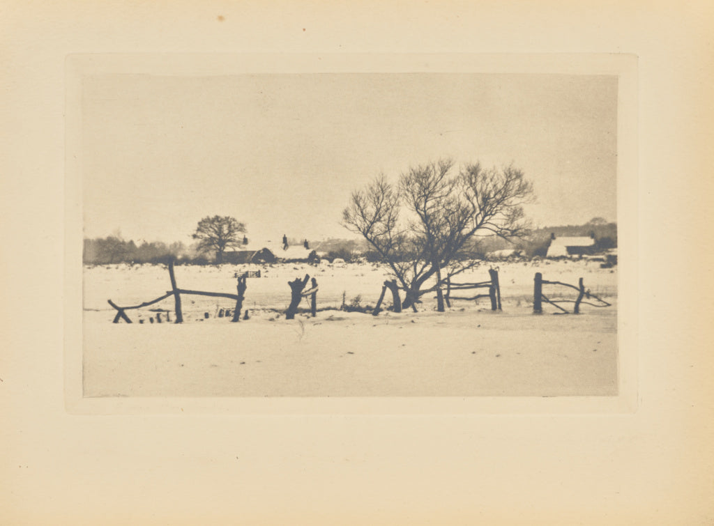 Peter Henry Emerson:[The Snowy Marshlands], Poster Print Wall Art