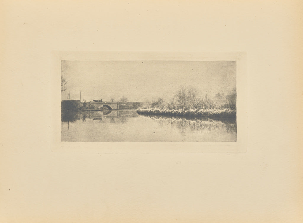 Peter Henry Emerson:[A Frosty Morning at Coltishall], Poster Print Wall Art