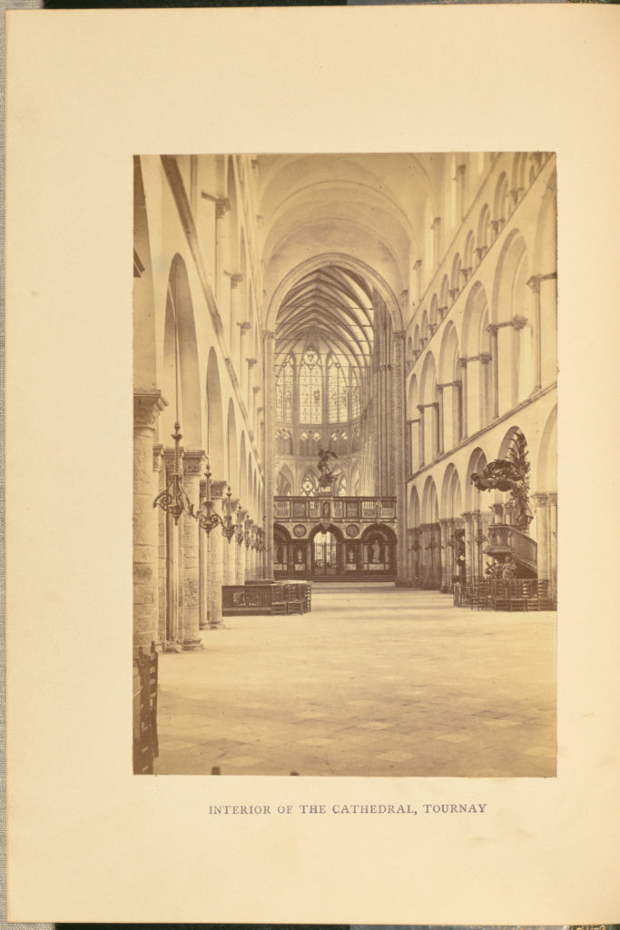 Cundall & Fleming:Interior of the Cathedral, Tournay, Poster Print Wall Art