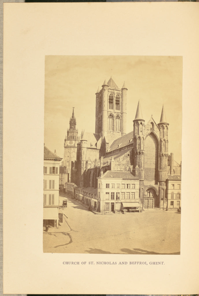 Cundall & Fleming:Church of Saint Nicholas and Beffroi, Ghen, Poster Print Wall Art