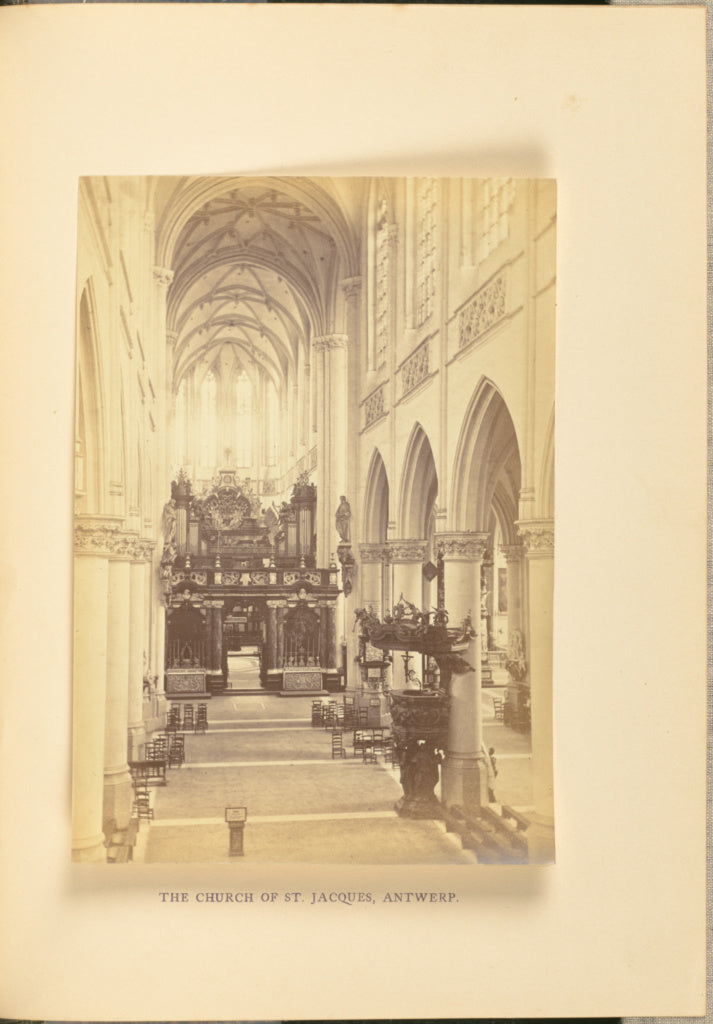 Cundall & Fleming:The Church of Saint Jacques, Antwerp, Poster Print Wall Art