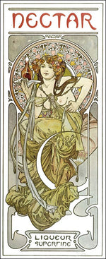 15 from the 'Documents Decoratifs" series, 1901 vintage artwork by Alphonse Mucha, 16x12" (A3 size) poster print