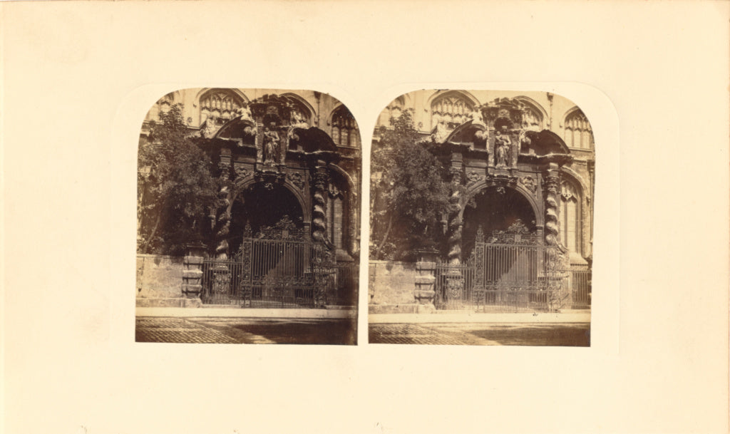 Unknown maker:Porch of St. Mary's Church, Oxford, Poster Print Wall Art