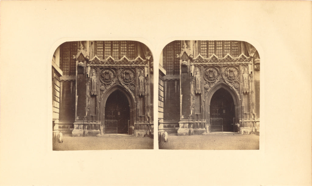 Unknown maker:Entrance to King's College Chapel, Cambridge, Poster Print Wall Art