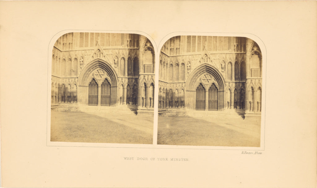 Roger Fenton:West Door of York Minster, Poster Print Wall Art
