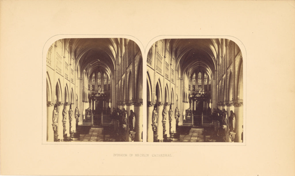 Unknown maker:Interior of Mechlin Cathedral, Poster Print Wall Art