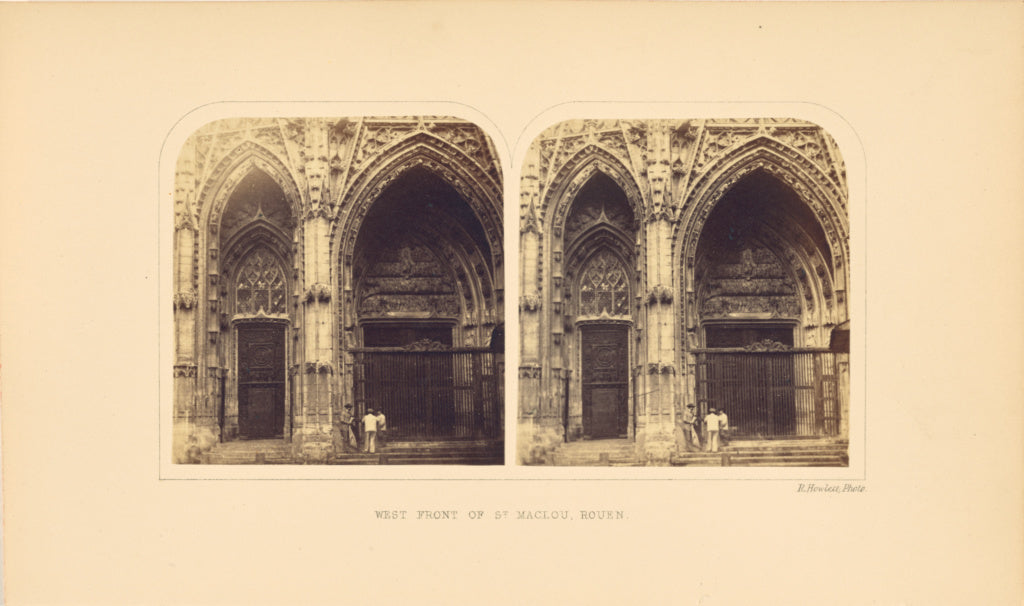 Robert Howlett:West Front of St. Maclou, Rouen, Poster Print Wall Art