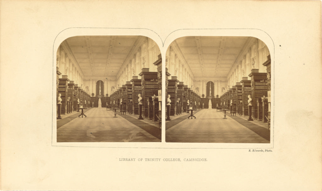 Ernest H. Edwards:Library of Trinity College, Cambridge, Poster Print Wall Art