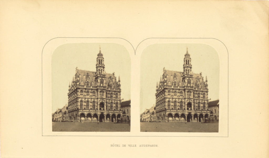 Unknown maker:Hôtel de Ville, Audenarde, Poster Print Wall Art
