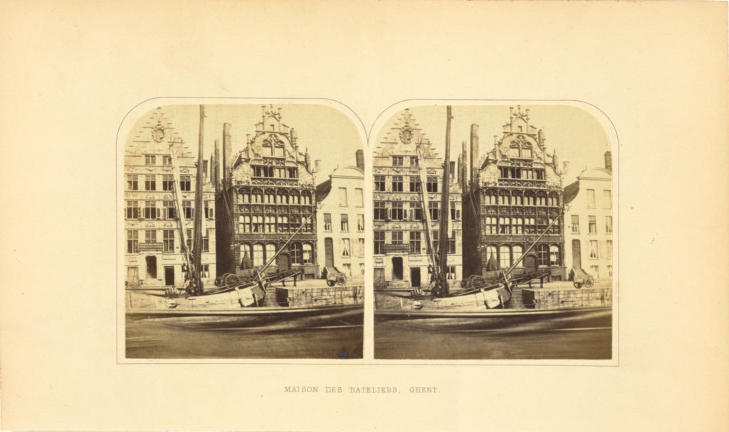 Unknown maker:Maison des Bateliers, Ghent, Poster Print Wall Art