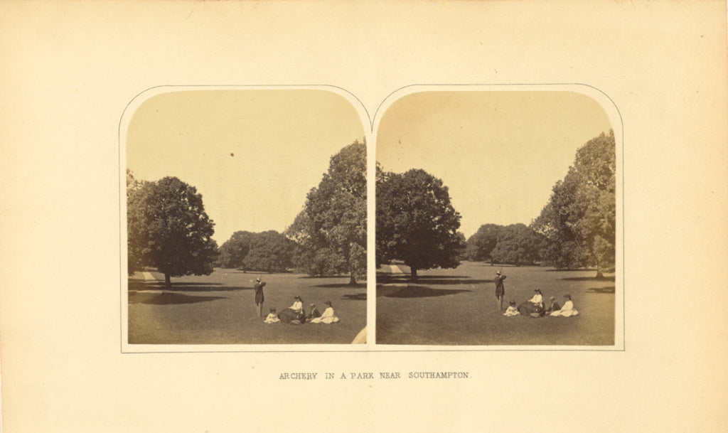 Unknown maker:Archery in a Park near Southampton, Poster Print Wall Art