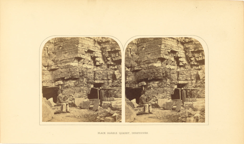 Unknown maker:Black Marble Quarry, Derbyshire, Poster Print Wall Art