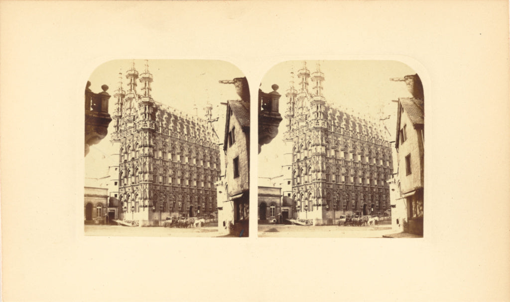 Unknown maker:Hotel de Ville, Louvain, Poster Print Wall Art