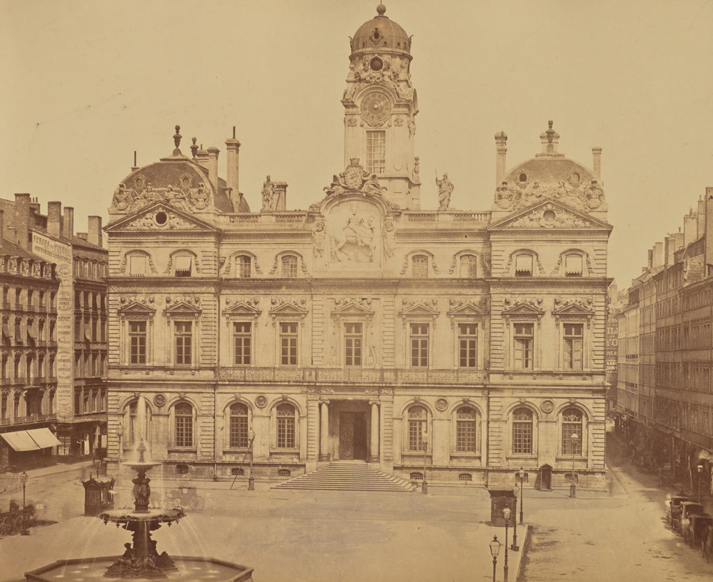 edouard Baldus:Lyon. Hôtel de Ville, Poster Print Wall Art