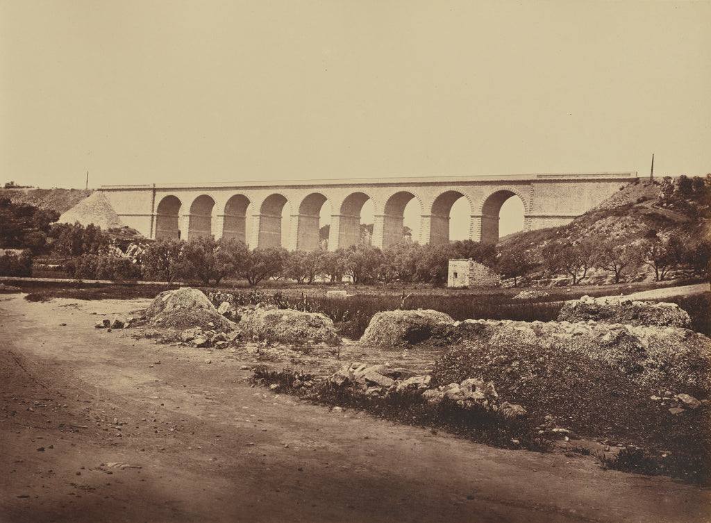 edouard Baldus:Viaduc de Bandol., Poster Print Wall Art