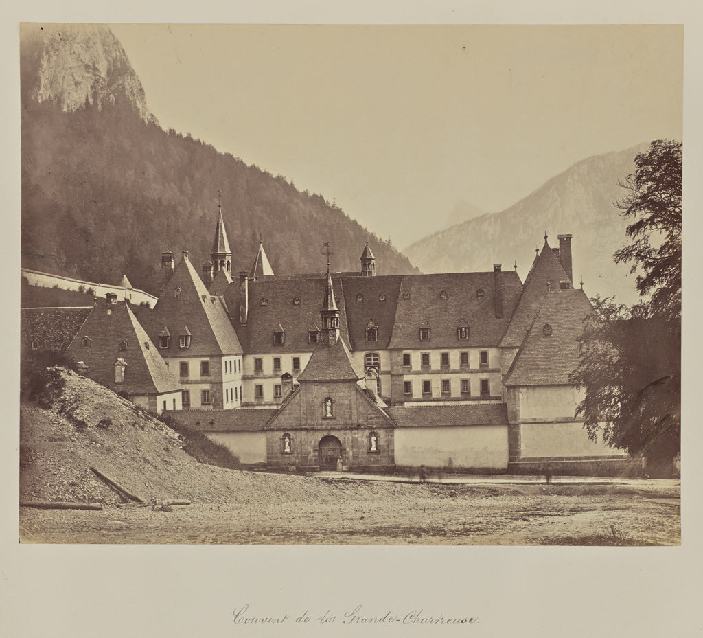 Adolphe BraunAttributed to:Couvent de la Grande-Chartreuse., Poster Print Wall Art