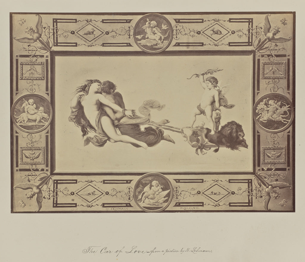 Unknown:The Car of Love - from a picture by H. Lehmann., Poster Print Wall Art