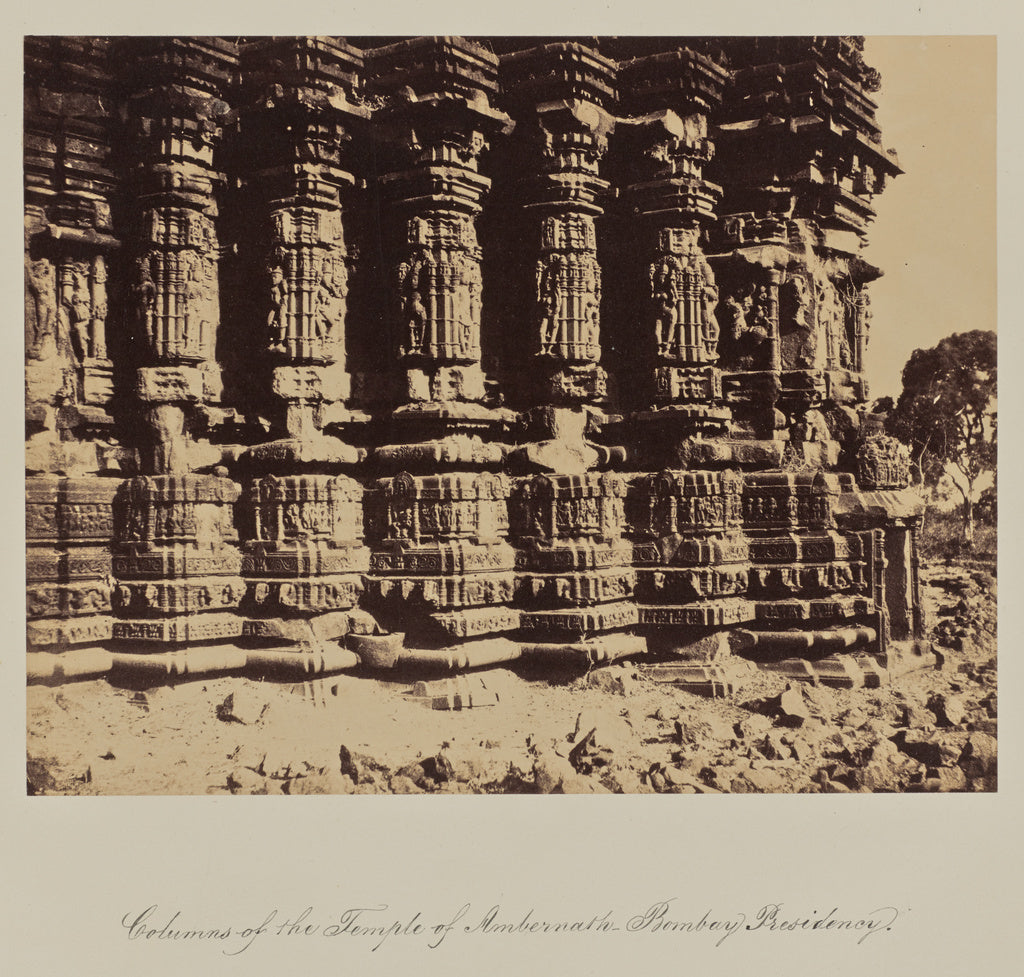 Col. Thomas Biggs:Columns of the Temple od Ambernath - Bomba, Poster Print Wall Art