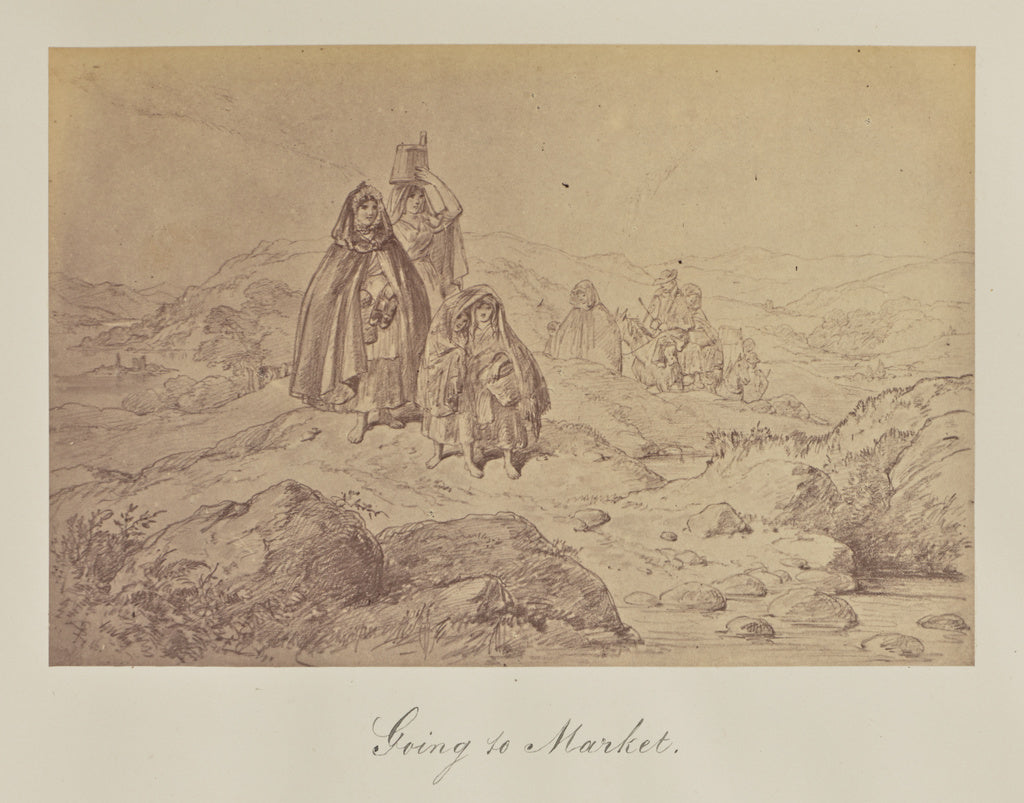 Unknown:Going to Market., Poster Print Wall Art