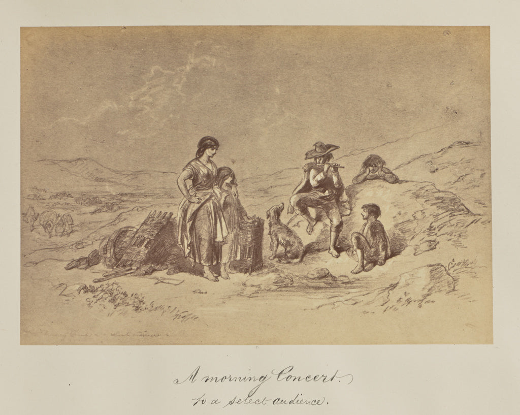 Unknown:A morning Concert. to a select audience., Poster Print Wall Art