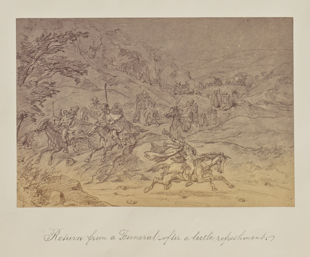 Unknown:Return from a Funeral - after a leetle (sic) refresh, Poster Print Wall Art