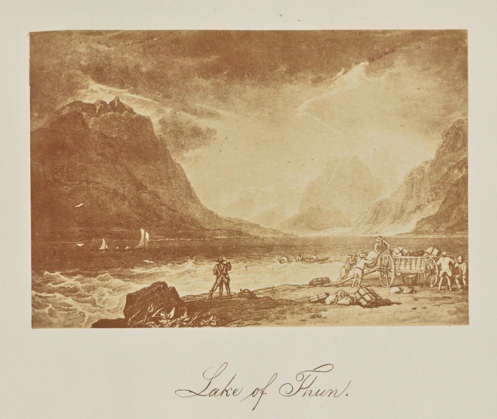 Caroline Bertolacci:Turner's Liber Studiorum. Lake of Thun., Poster Print Wall Art