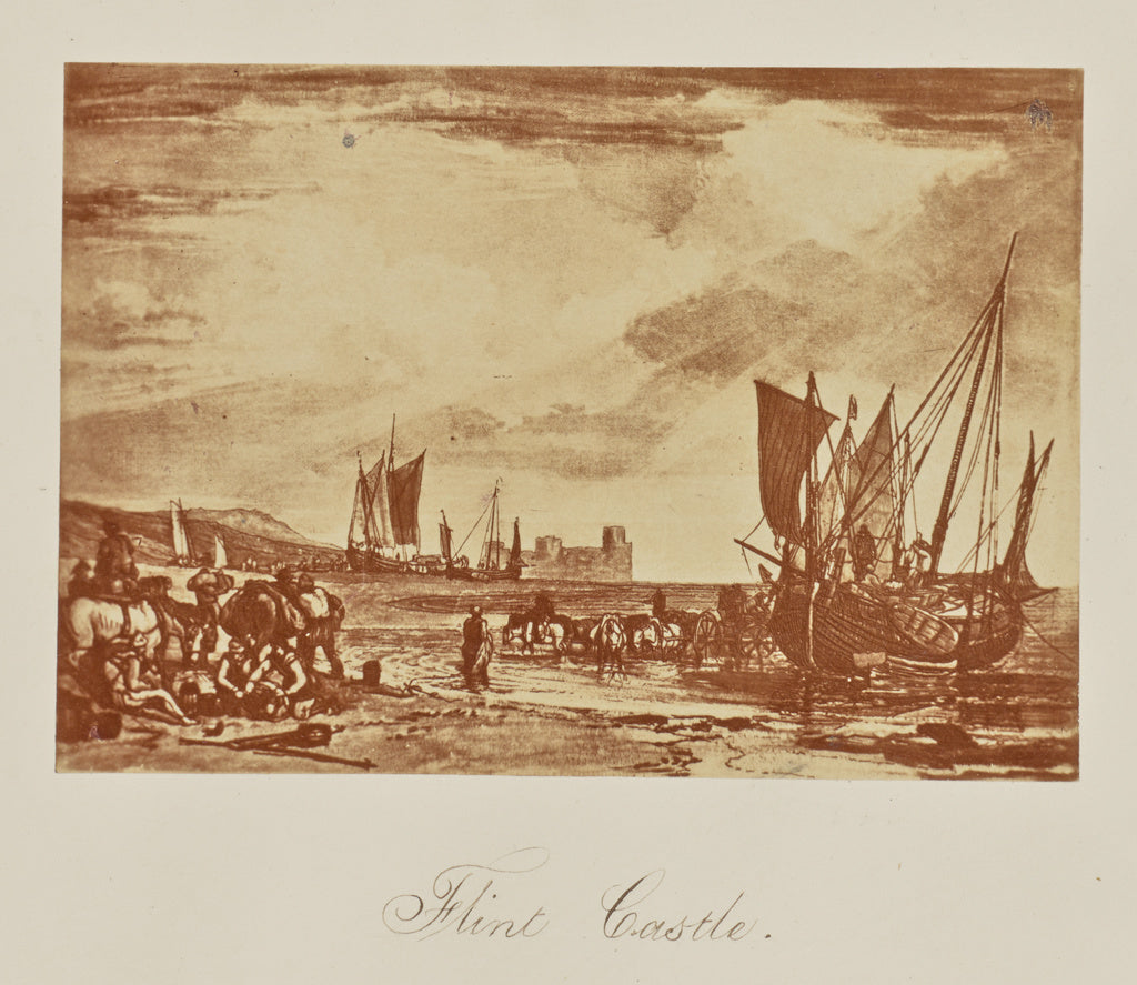 Caroline Bertolacci:Turner's Liber Studiorum. Flint Castle., Poster Print Wall Art