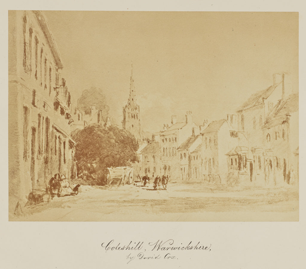 Unknown:Coleshill, Warckshire, by David Cox, Poster Print Wall Art