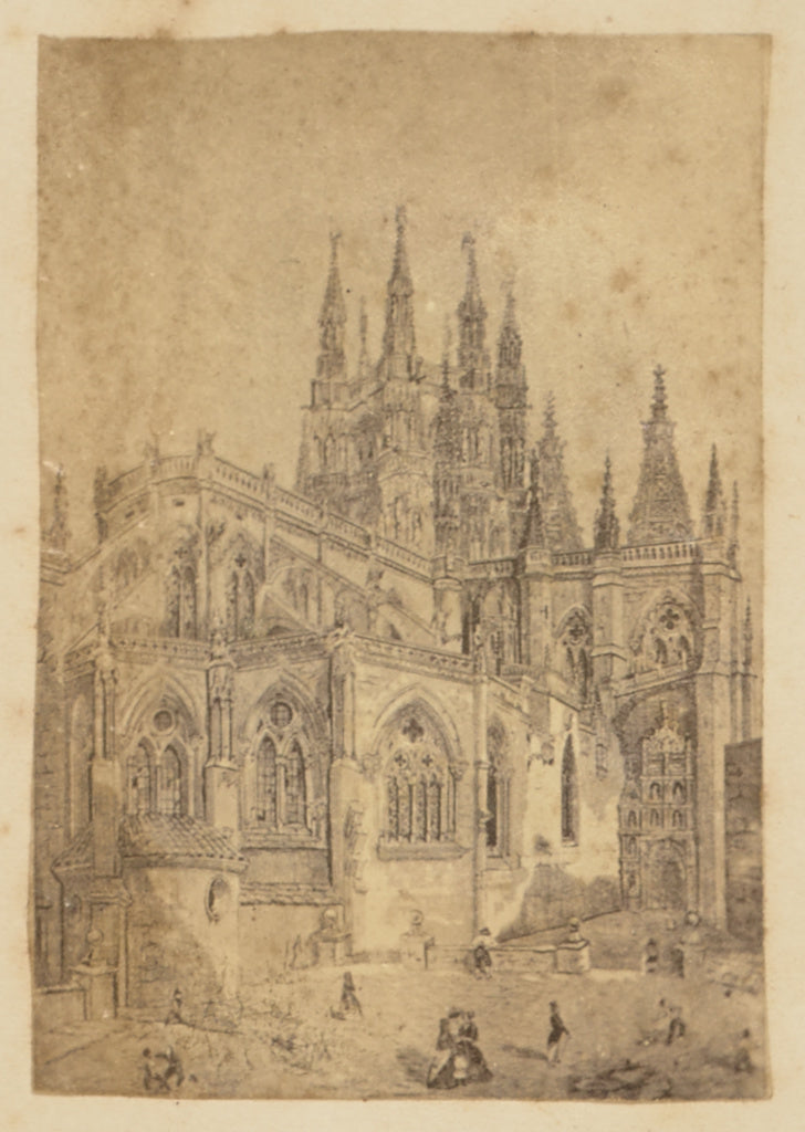 Unknown:[Illustration of the Burgos Cathedral, Spain], Poster Print Wall Art