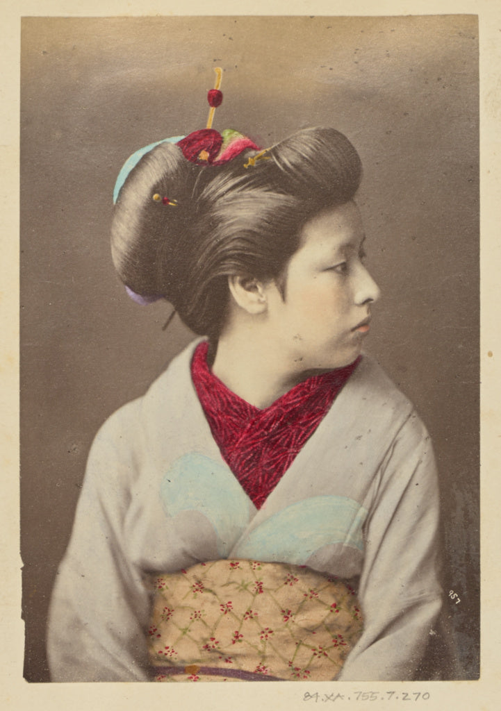 Felice Beato:[Japanese Woman in Profile], Poster Print Wall Art