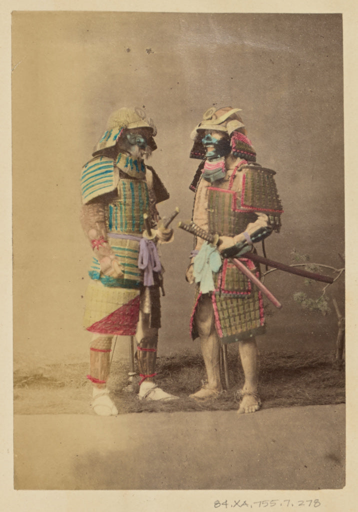 Felice Beato:[Two Japanese Warriors in Full Dress Costumes],16x12"(A3)Poster