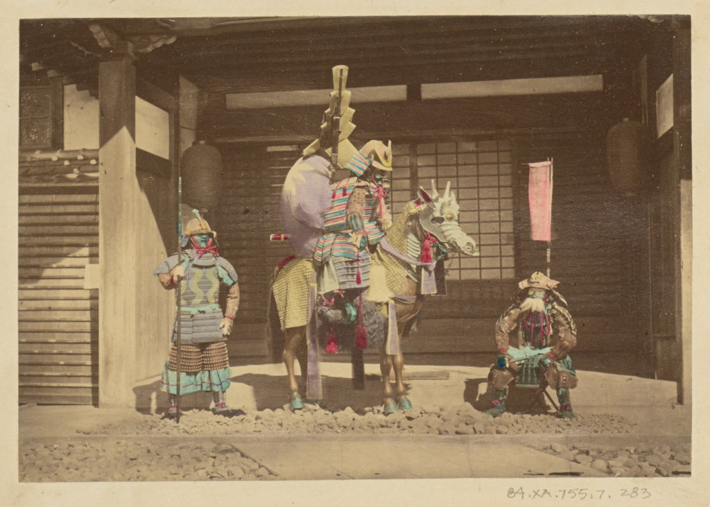 Felice Beato:[Three Japanese Warriors], Poster Print Wall Art
