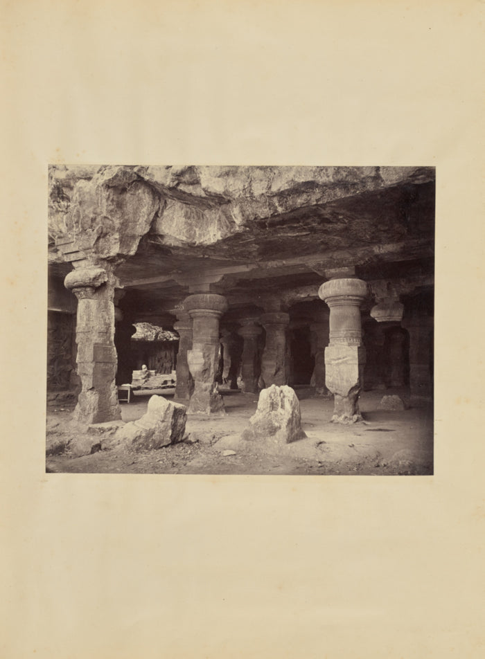 Lala Deen Dayal:[The Great Temple Inside the Elephanta Caves,16x12