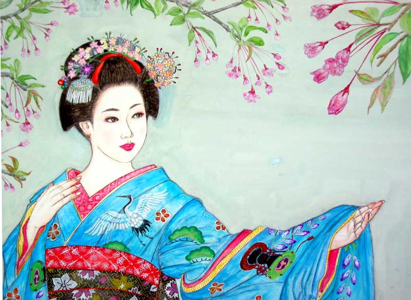1689, historic, vintage ukiyo-e Japan artwork,12x8"(A4) Poster Print