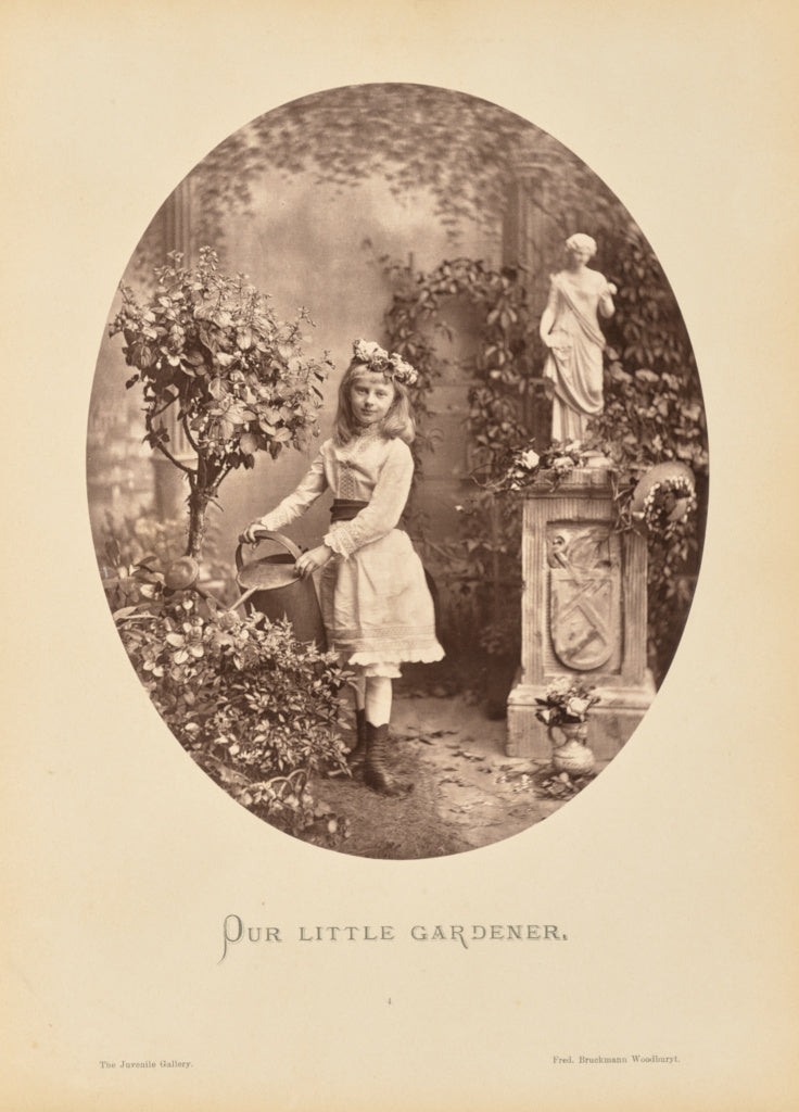 Friedrich Bruckmann:Our little gardener, Poster Print Wall Art